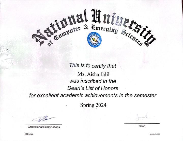 Dean's List Spring 2024