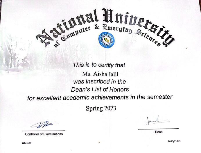 Dean's List Spring 2023