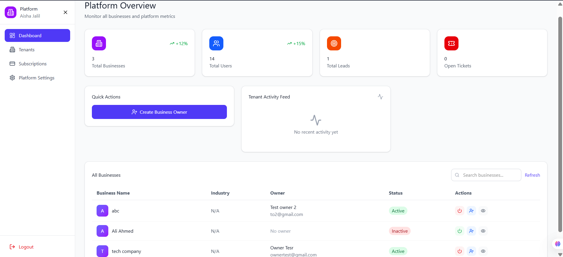 Multi-Core CRM Platform